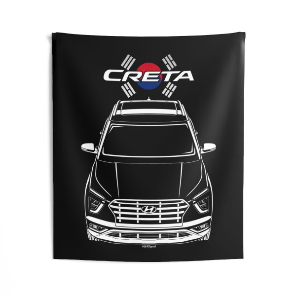 Hyundai Creta 2021-2022 Tapestry - Korea Flag Wall Art 50 x 60 inch by Auto Art Apparel