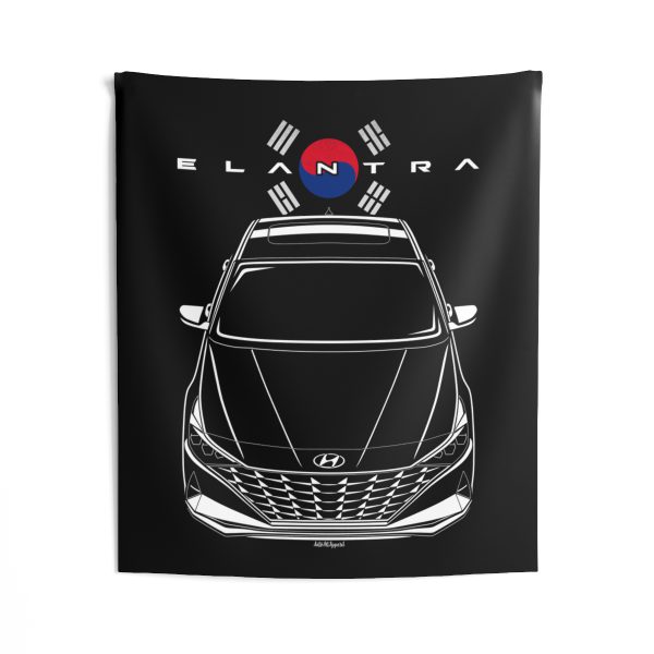Hyundai Elantra 2021-2023 Tapestry - Korea Flag Wall Art 50 x 60 inch by Auto Art Apparel