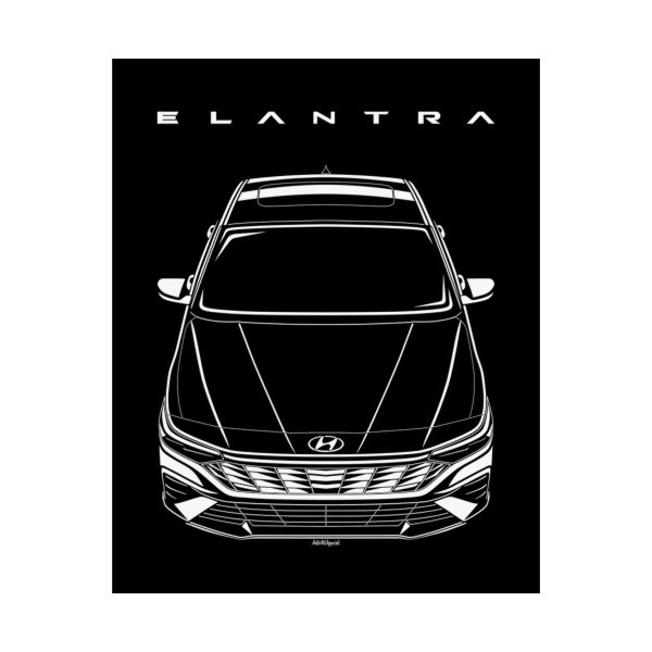 Hyundai Elentra 2024-2025 Poster 16 x 20 inch by Auto Art Apparel