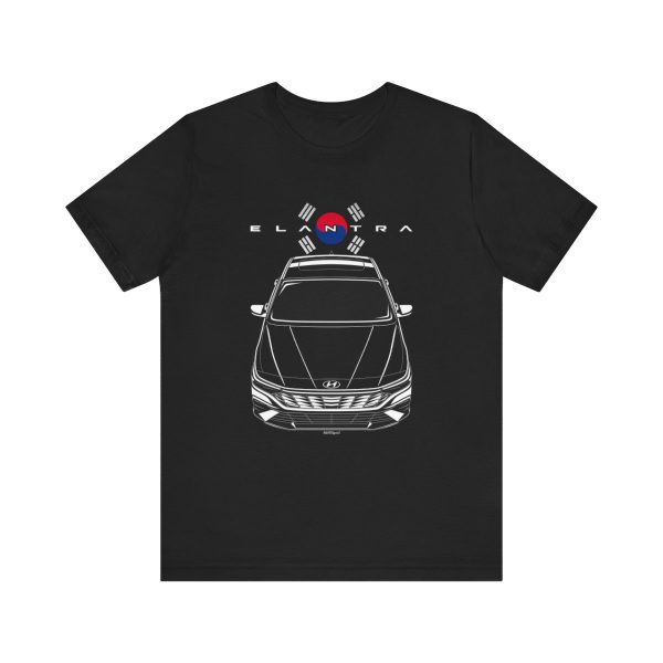 Hyundai Elentra 2024-2025 T-shirt - Korea Flag Shirt by Auto Art Apparel