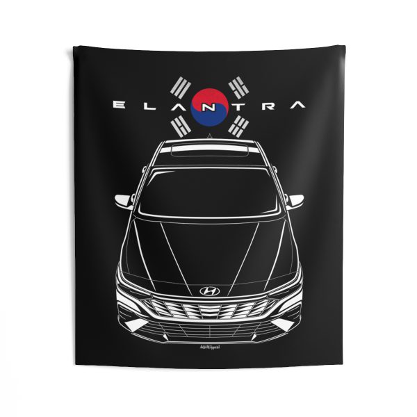 Hyundai Elentra 2024-2025 Tapestry - Korea Flag Wall Art 50 x 60 inch by Auto Art Apparel