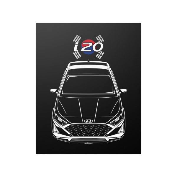 Hyundai i20 2024-2025 Poster - Korea Flag Print 16 x 20 inch by Auto Art Apparel