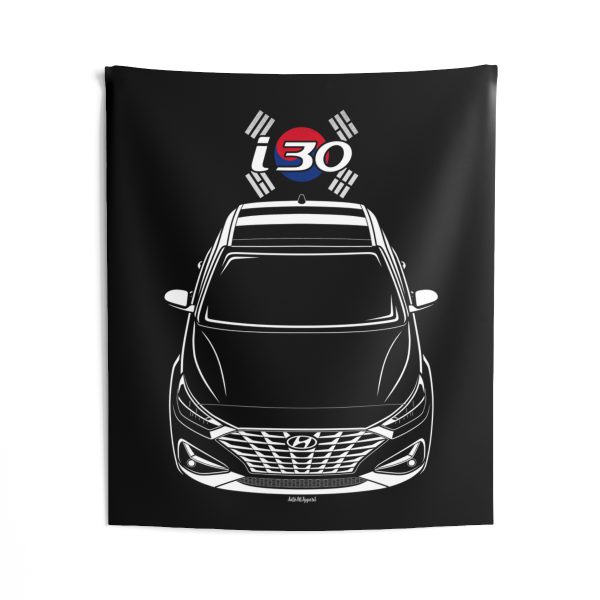 Hyundai i30 2020 Tapestry - Korea Flag Wall Art 50 x 60 inch by Auto Art Apparel
