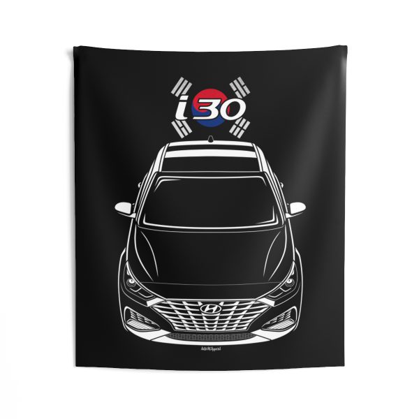 Hyundai i30 2021-2023 Tapestry - Korea Flag Wall Art 50 x 60 inch by Auto Art Apparel