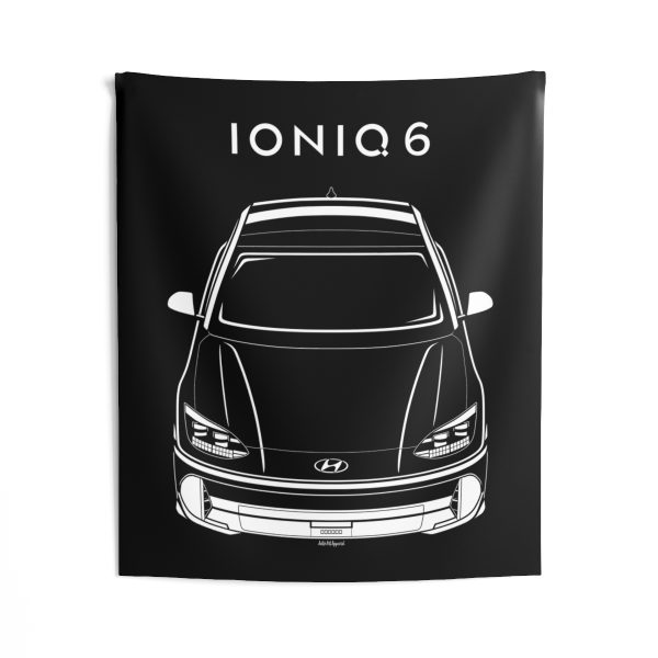Hyundai Ioniq 6 Tapestry 50 x 60 inch by Auto Art Apparel