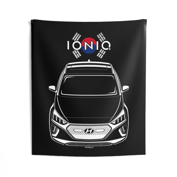 Hyundai Ioniq Electric Tapestry - Korea Flag Wall Art 50 x 60 inch by Auto Art Apparel