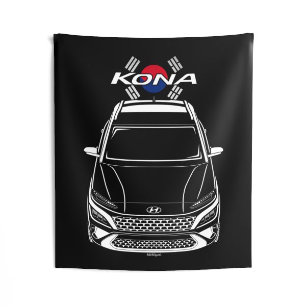 Hyundai Kona 2021-2023 Tapestry - Korea Flag Wall Art 50 x 60 inch by Auto Art Apparel