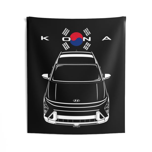 Hyundai Kona 2024-2025 Tapestry - Korea Flag Wall Art 50 x 60 inch by Auto Art Apparel