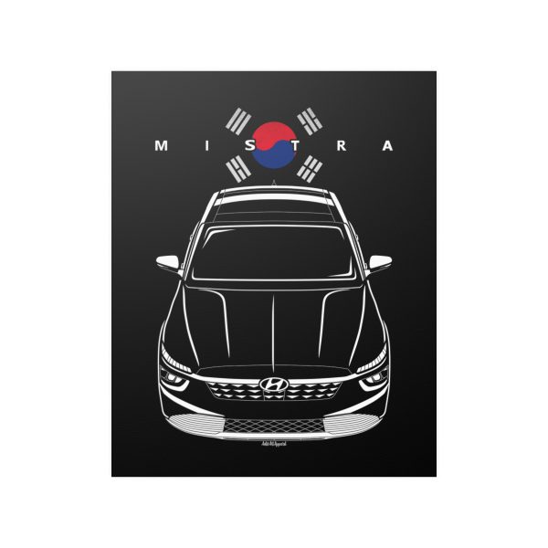 Hyundai Mistra EV Poster - Korea Flag Print 16 x 20 inch by Auto Art Apparel