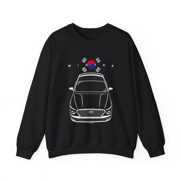 Hyundai Mistra Sweatshirt - Korea Flag Crewneck Black by Auto Art Apparel