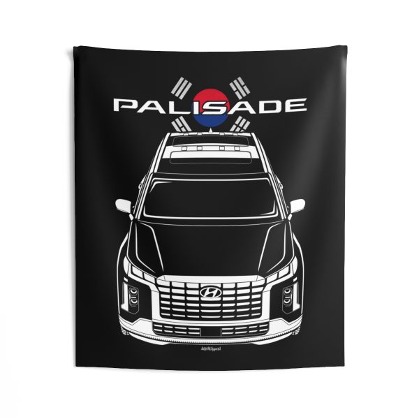 Hyundai Palisade 2023-2024 Tapestry - Korea Flag Wall Art 50 x 60 inch by Auto Art Apparel