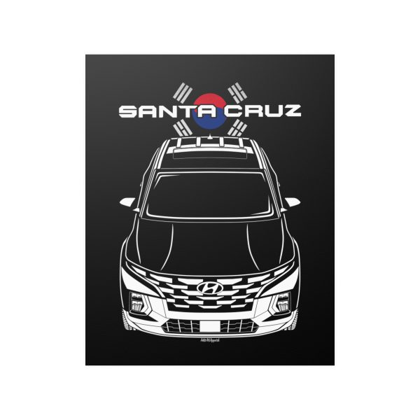Hyundai Santa Cruz Poster - Korea Flag Print 16 x 20 inch by Auto Art Apparel