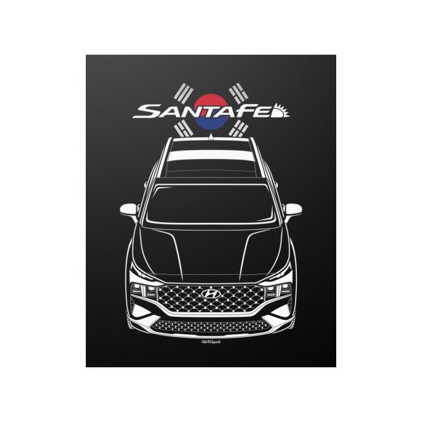 Hyundai SantaFe 2021-2023 Poster - Korea Flag Print 16 x 20 inch by Auto Art Apparel