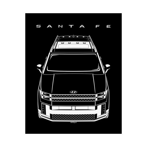 Hyundai SantaFe 2024-2025 Poster 16 x 20 inch by Auto Art Apparel