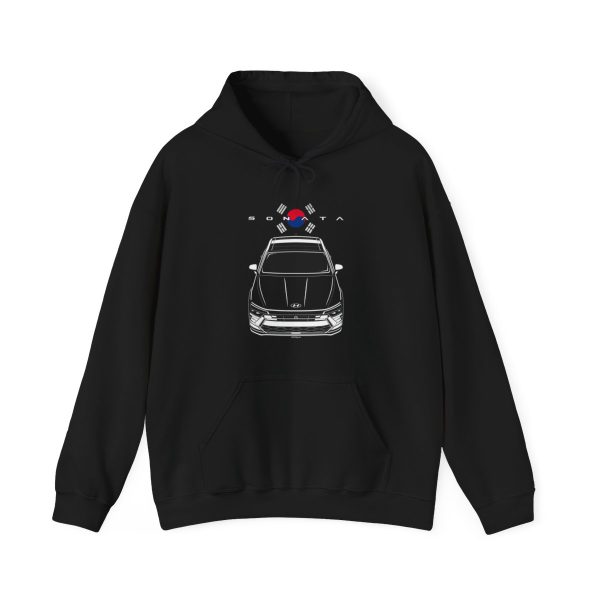 Hyundai Sonata 2024-2025 Hoodie - Korea Flag Hooded Sweatshirt Black by Auto Art Apparel