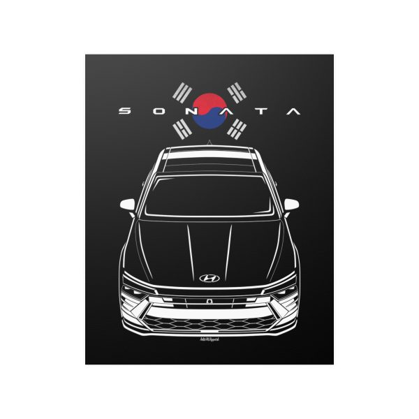 Hyundai Sonata 2024-2025 Poster - Korea Flag Print 16 x 20 inch by Auto Art Apparel