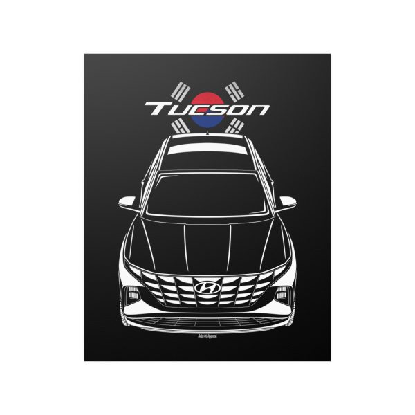 Hyundai Tucson 2022-2024 Poster - Korea Flag Print 16 x 20 inch by Auto Art Apparel