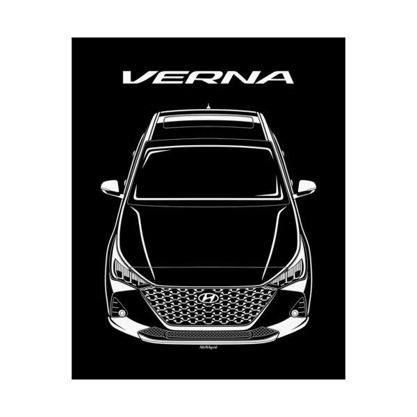 Hyundai Verna 2020-2022 Poster 16 x 20 inch by Auto Art Apparel