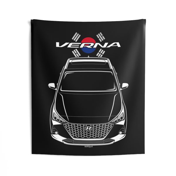 Hyundai Verna 2020-2022 Tapestry - Korea Flag Wall Art 50 x 60 inch by Auto Art Apparel