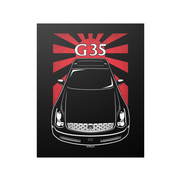 Infiniti G35 Coupe 3rd gen 2003-2007 Poster - JDM Print 16 x 20 inch by Auto Art Apparel