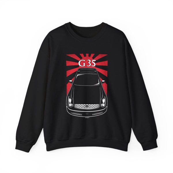 Infiniti G35 Coupe 3rd gen 2003-2007 Sweatshirt - JDM Crewneck Black by Auto Art Apparel