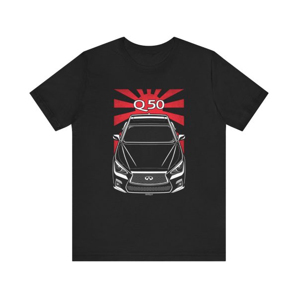 Infiniti Q50 2021-2024 T-shirt - JDM Shirt Black by Auto Art Apparel