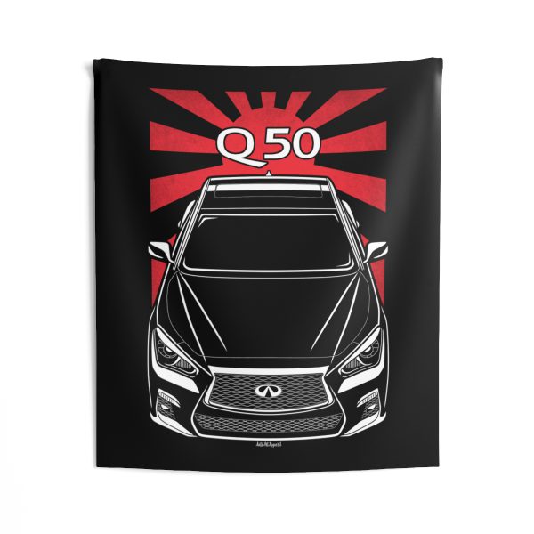 Infiniti Q50 2021-2024 Tapestry - JDM Wall Art 50 x 60 inch by Auto Art Apparel