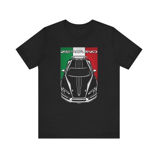 Italdesign Zerouno Stripe T-shirt - Italy Flag Shirt Black by Auto Art Apparel