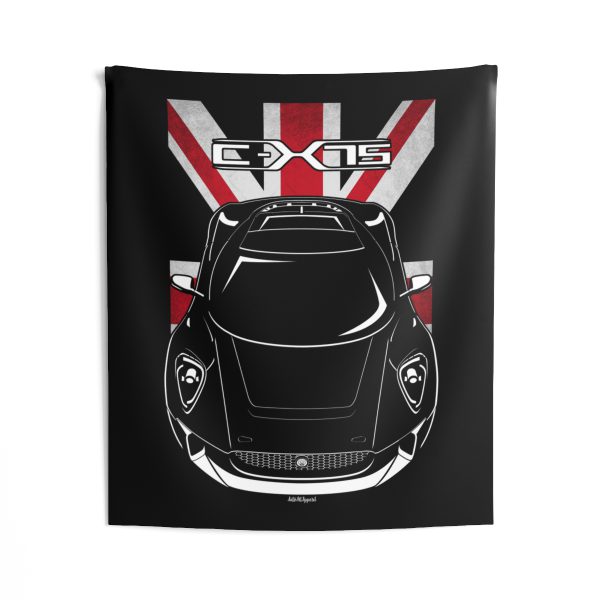 Jaguar C X75 Tapestry - UK Flag Wall Art 50 x 60 inch by Auto Art Apparel
