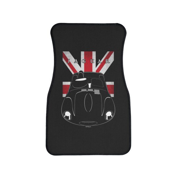 Jaguar D Type Car Mat - UK Flag Floor Mats Front Carpet Floor Mats by Auto Art Apparel