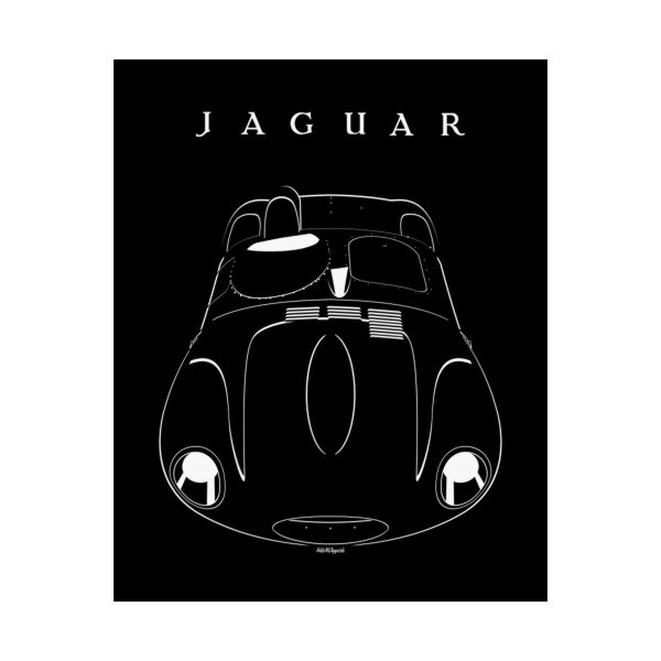 Jaguar D Type Poster 16 x 20 inch by Auto Art Apparel