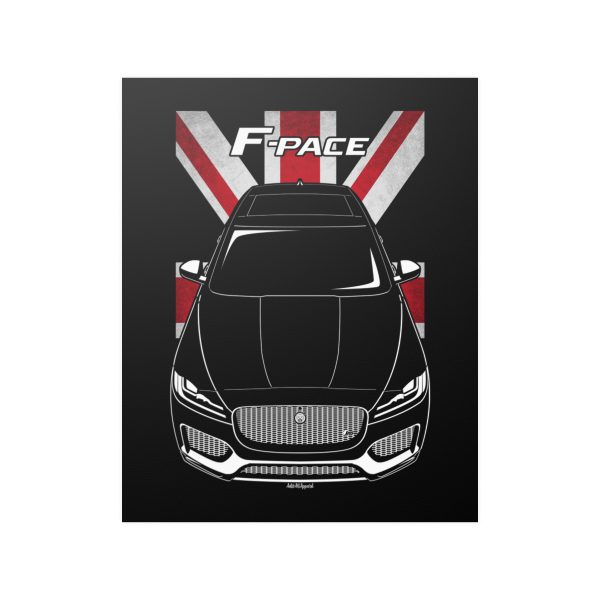 Jaguar F Pace S 2016-2019 Poster - UK Flag Print 16 x 20 inch by Auto Art Apparel