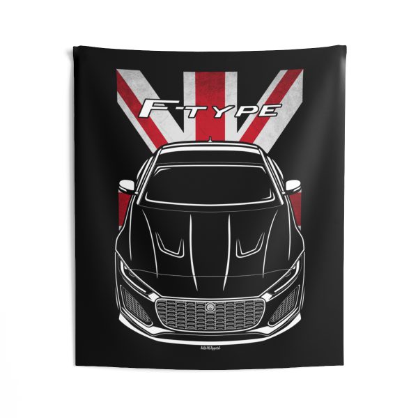 Jaguar F Type Coupe 2021-2024 Tapestry - UK Flag Wall Art 50 x 60 inch by Auto Art Apparel