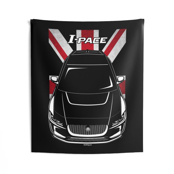 Jaguar I Pace Tapestry - UK Flag Wall Art 50 x 60 inch by Auto Art Apparel