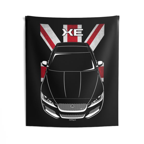 Jaguar XE S 2015-2019 Tapestry - UK Flag Wall Art 50 x 60 inch by Auto Art Apparel