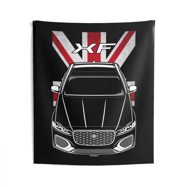 Jaguar XF 2021-2024 Tapestry - UK Flag Wall Art 50 x 60 inch by Auto Art Apparel