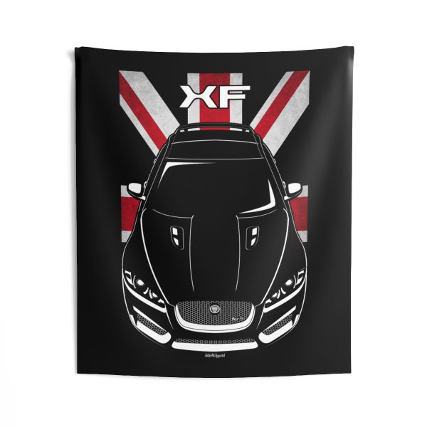 Jaguar XFR S Tapestry - UK Flag Wall Art 50 x 60 inch by Auto Art Apparel