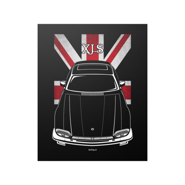 Jaguar XJ S 1981-1991 Poster - UK Flag Print 16 x 20 inch by Auto Art Apparel