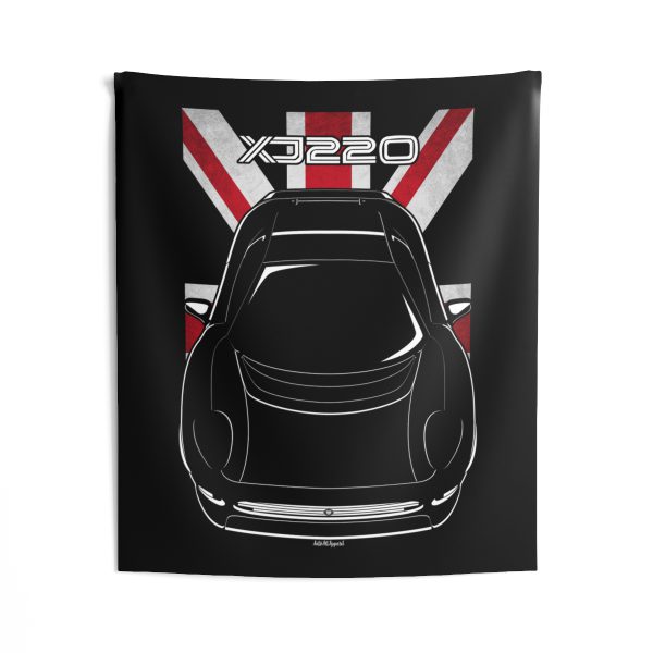 Jaguar XJ220 Tapestry - UK Flag Wall Art 50 x 60 inch by Auto Art Apparel