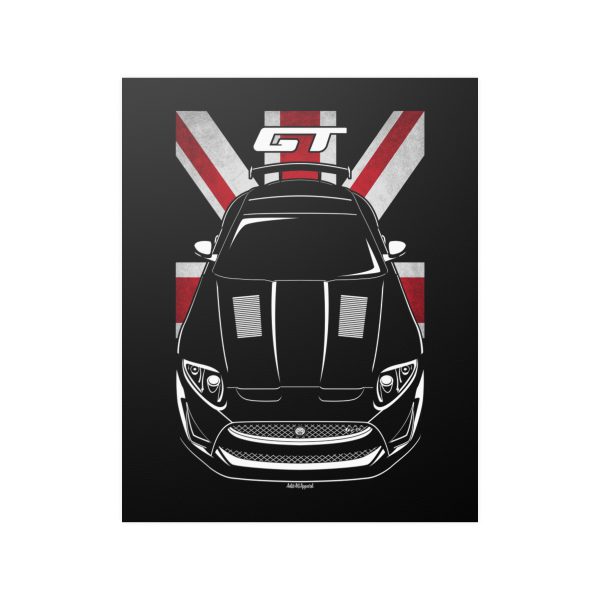 Jaguar XKR S GT Poster - UK Flag Print 16 x 20 inch by Auto Art Apparel