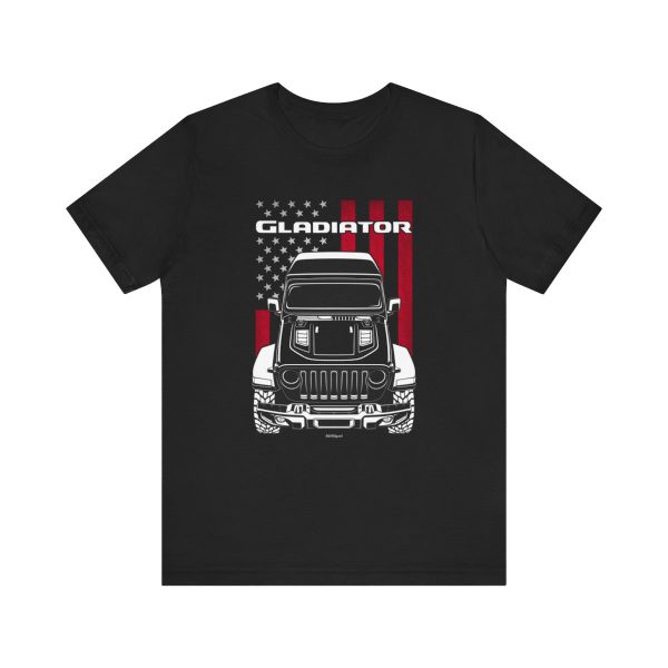 Jeep Gladiator Rubicon T-shirt - US Flag Shirt by Auto Art Apparel