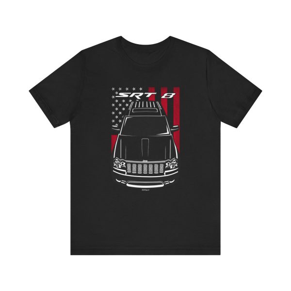 Jeep Grand Cherokee SRT8 2006-2010 T-shirt - US Flag Shirt by Auto Art Apparel
