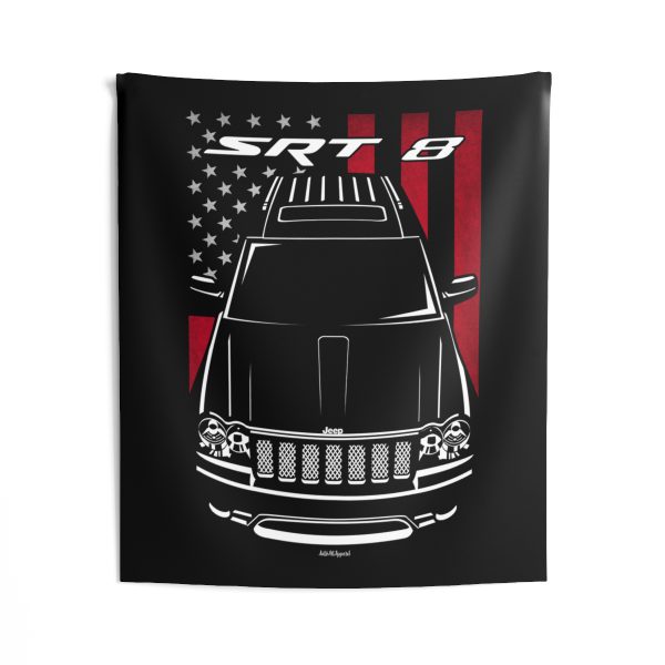 Jeep Grand Cherokee SRT8 2006-2010 Tapestry - US Flag Wall Art 50 x 60 inch by Auto Art Apparel
