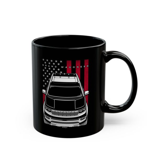 Jeep Grand Wagoneer 2023-2024 Mug - US Flag Coffee Mug 11 oz by Auto Art Apparel