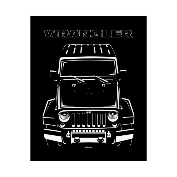 Jeep Wrangler 2007-2018 Black Poster 16 x 20 inch by Auto Art Apparel