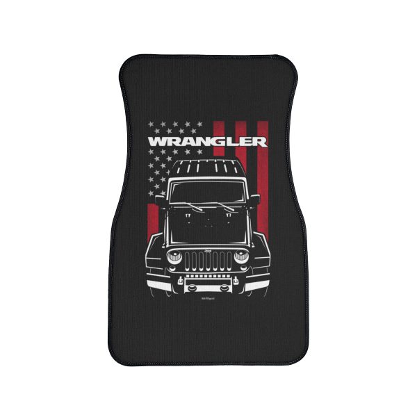 Jeep Wrangler 2007-2018 Car Mat - US Flag Floor Mats Front Carpet Floor Mats by Auto Art Apparel