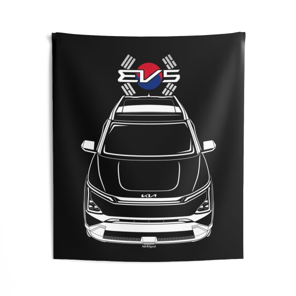 Kia EV5 Tapestry - Korea Flag Wall Art 50 x 60 inch by Auto Art Apparel