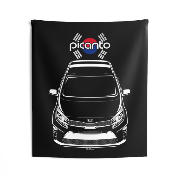 Kia Picanto 2021-2023 Tapestry - Korea Flag Wall Art 50 x 60 inch by Auto Art Apparel