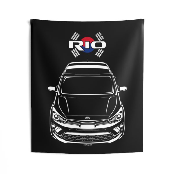 Kia Rio 2021-2023 Tapestry - Korea Flag Wall Art 50 x 60 inch by Auto Art Apparel