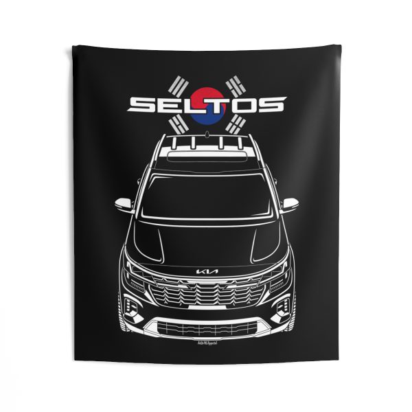 Kia Seltos 2024-2025 Tapestry - Korea Flag Wall Art 50 x 60 inch by Auto Art Apparel